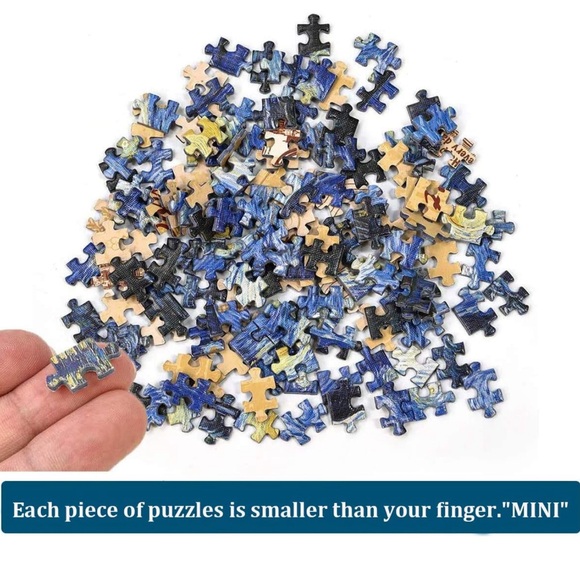 Van Gogh Jigsaw Puzzles Mini 3 Pk 150 Pieces Sunflowers Irises Starry Night NEW - Picture 4 of 12